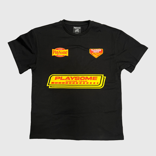 PLAYSOME RACING TEE BLACK